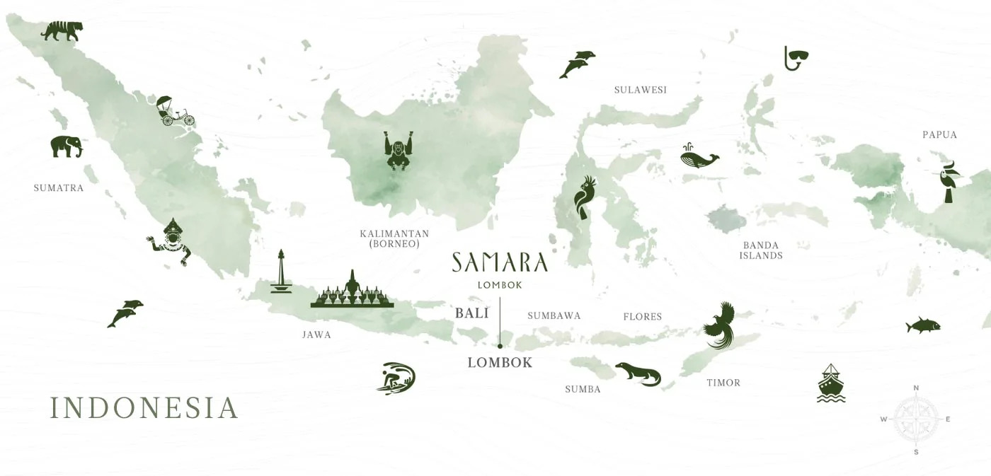 Map showing Samara's location within the Indonesian archipelago